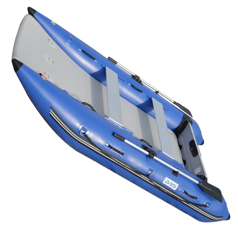BRIS 11 ft Inflatable Catamaran Boat Dinghy Blue X13302