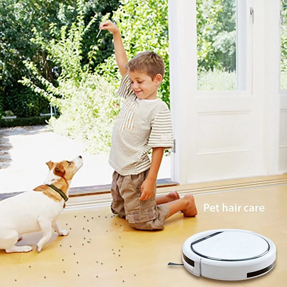 FJU V3s Pro Robot Vacuum Cleaner, Tangle-free Suction, Pearl White O87720