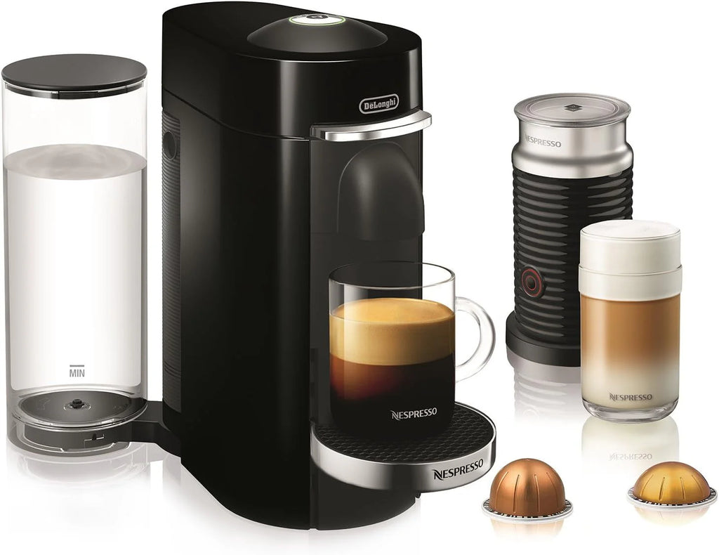 Nespresso Vertuo Plus Coffee and Espresso Machine by De'Longhi with Aeroccino, Black Matte Q254