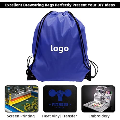 GoodtoU 40 Pack Drawstring Backpacks Waterproof Nylon Cinch Bags for School Gym N792