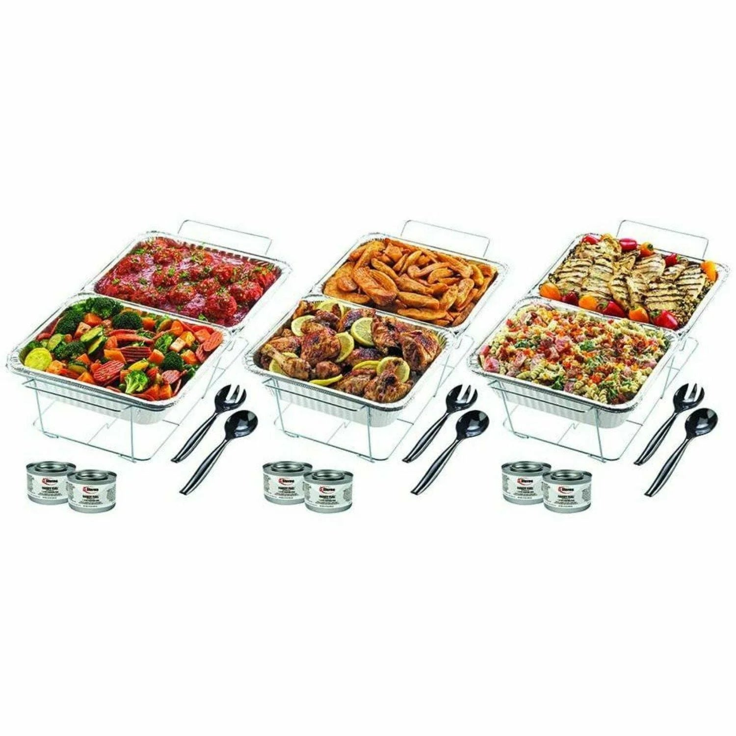Disposable Aluminum Chafing Dish Buffet Party Set 24PC V56871