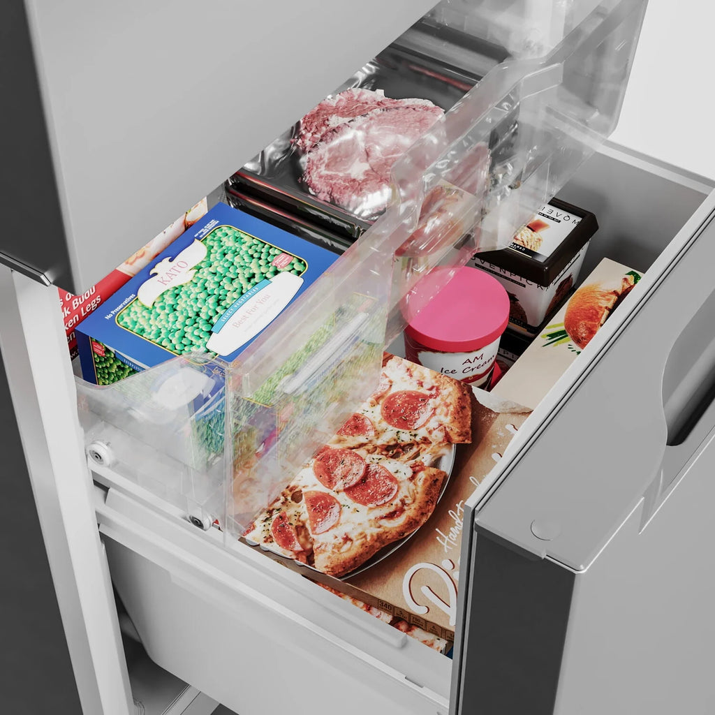 Midea 18.7 Cu. Ft. Bottom Mount Refrigerator, Stainless Steel O61803