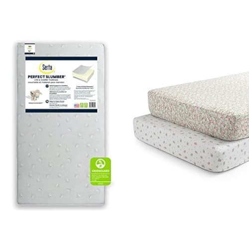Serta Perfect Slumber Dual Sided Crib and Toddler Mattress Waterproof Hypoallergenic Z38361