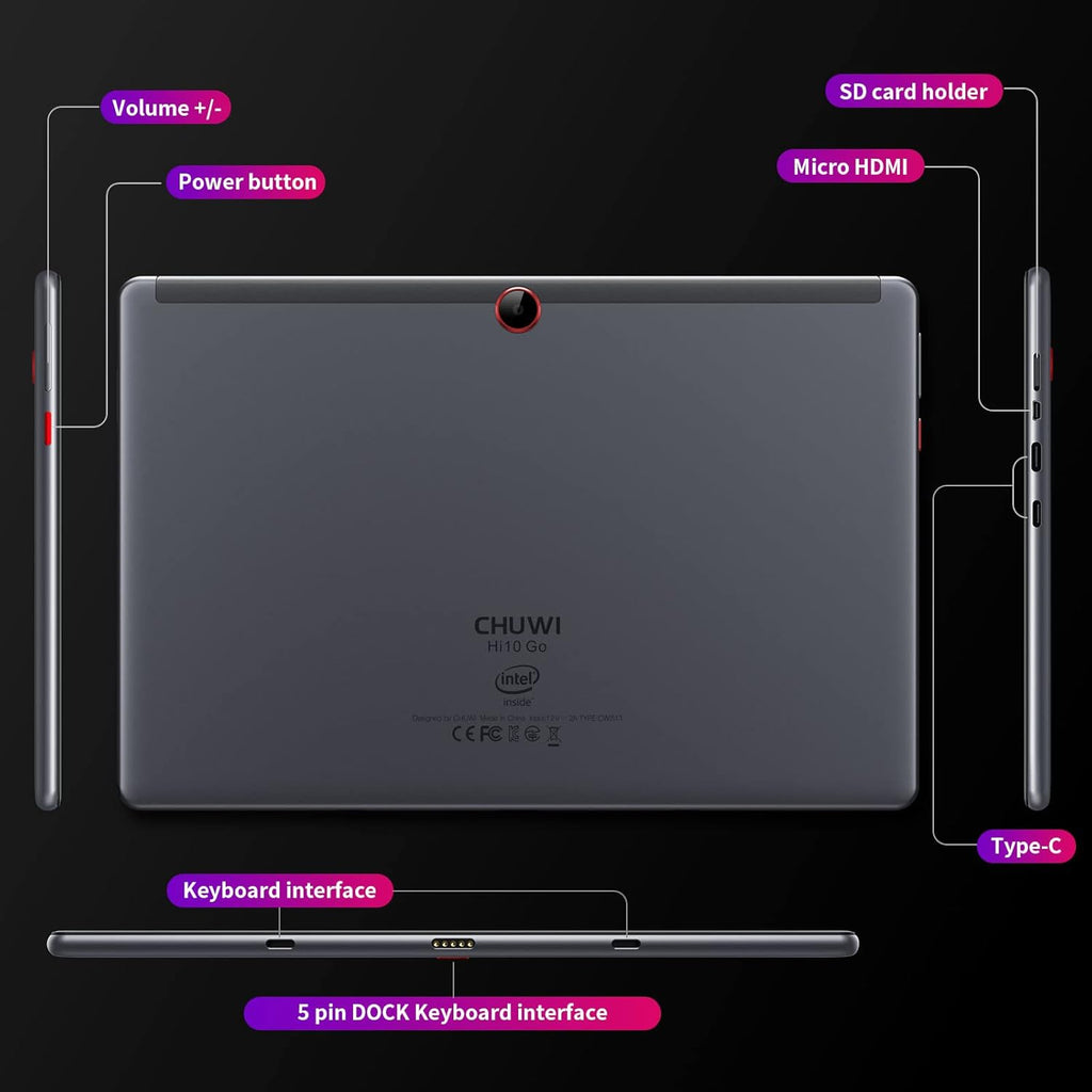CHUWI Hi10 Go 10.1 inch Windows 11 Tablet, 6GB RAM 128GB ROM Y853