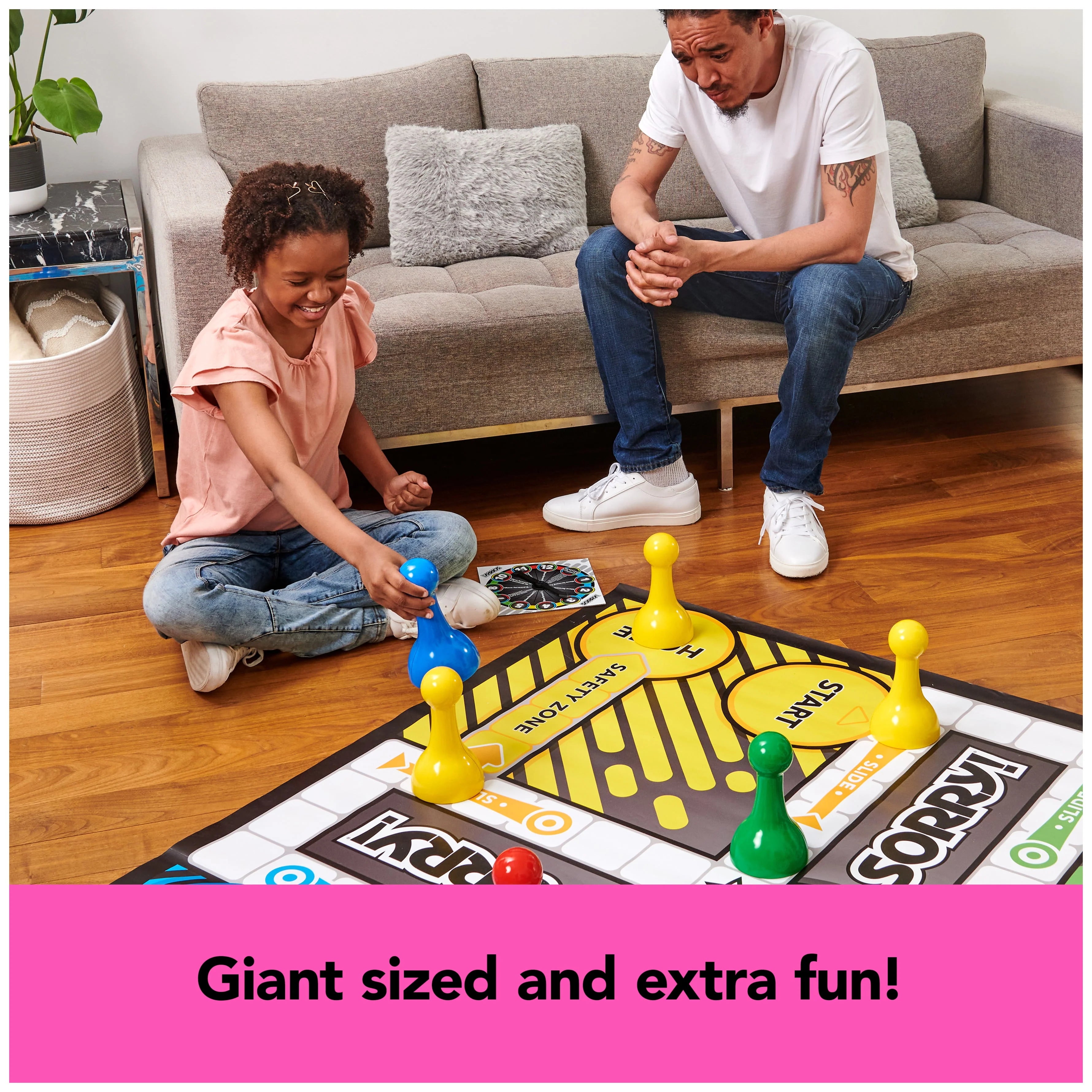 Sorry Board Game Giant Edition, Family Indoor Outdoor, Kids 6+ L239