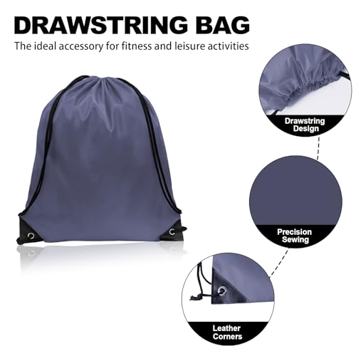 GoodtoU 40 Pack Drawstring Backpacks Waterproof Nylon Cinch Bags for School Gym N792