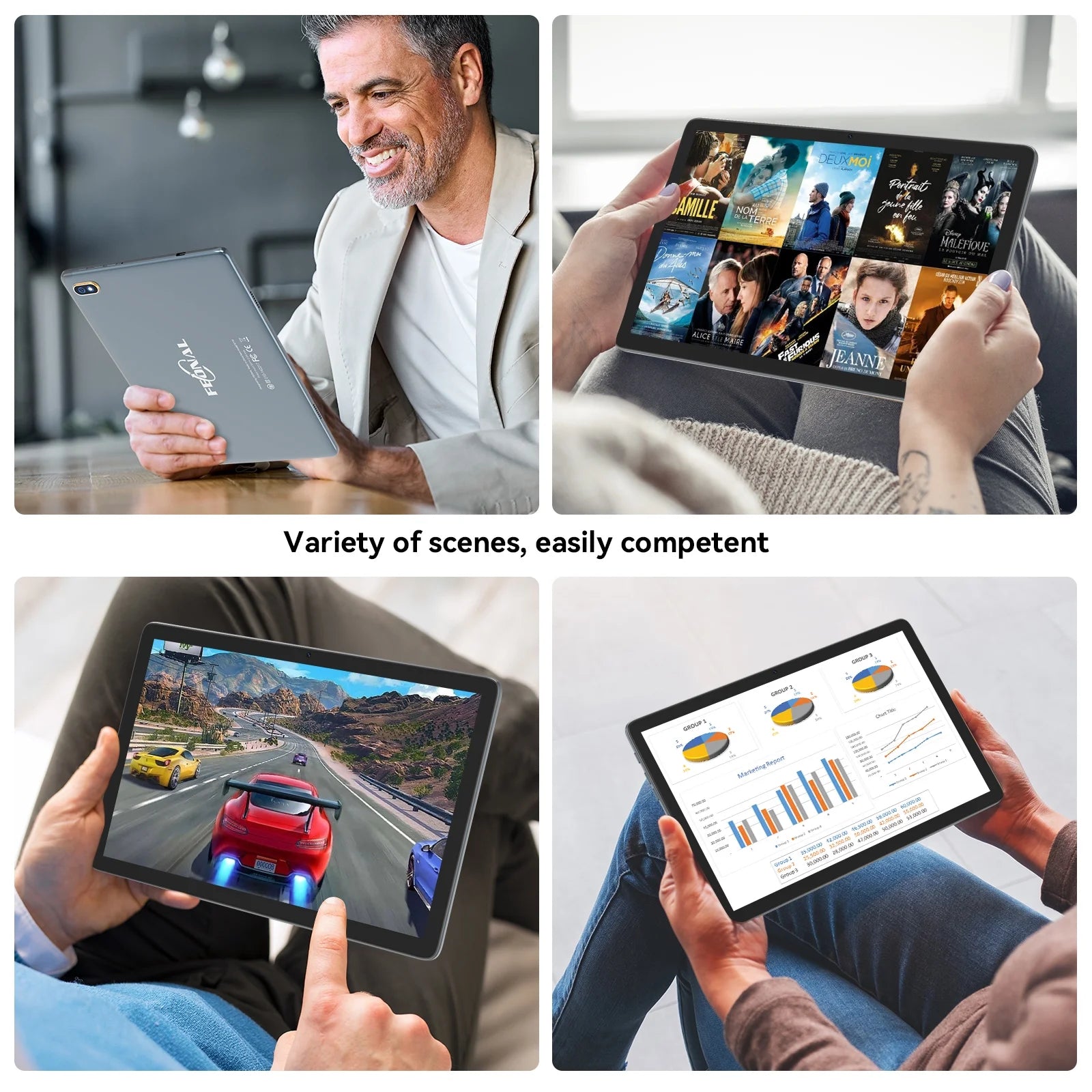 10.1 inch Android 12 Tablet 4GB RAM 128GB ROM WiFi GPS M250