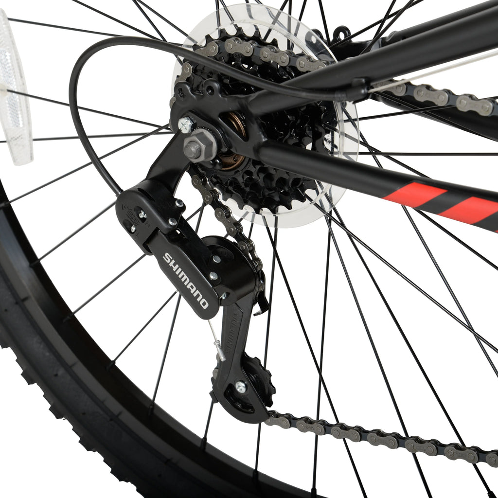 Hyper Bicycles Men's 26 Shocker Mountain Bike, Black/Red A719827