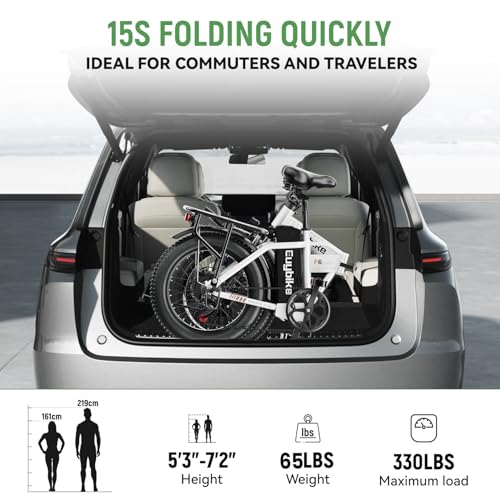 Folding Electric Bike 1000W 48V 20AH Removable Battery 20" Fat Tire for Adults C847123
