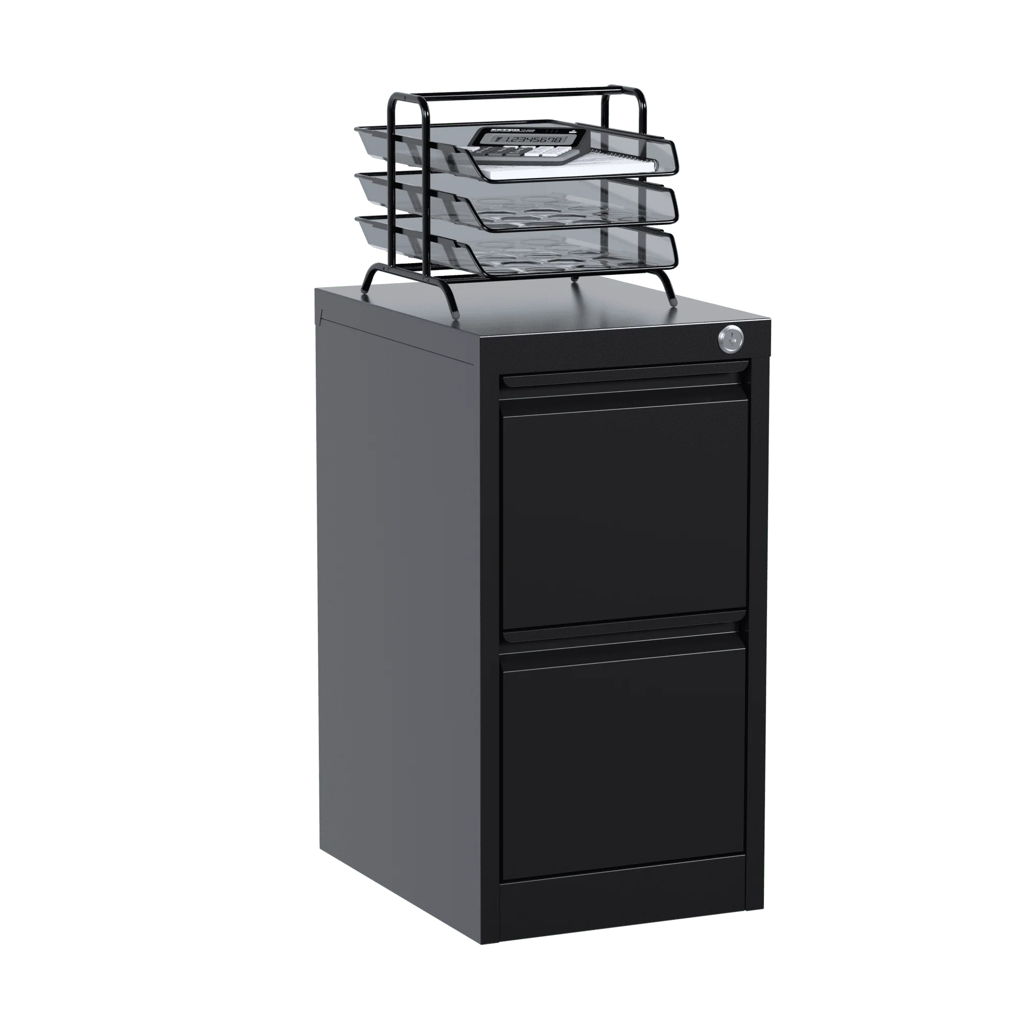 SUPEER 4 Drawer File Cabinet with Lock, Metal Vertical Storage, Black E499