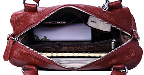 HESHE Women's Genuine Leather Crossbody Handbag F1819