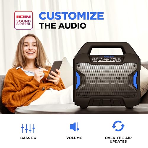 ION Block Rocker Portable Bluetooth Party Speaker with Karaoke Microphone T461114
