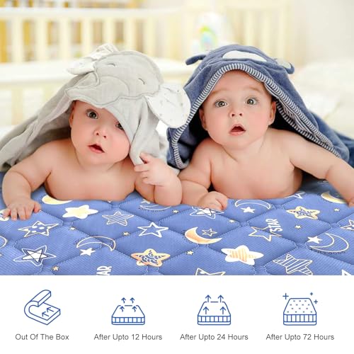 Premium Crib Mattress and Toddler Mattress 52" x 27.6" x 5", Firm, Hypoallergenic W515