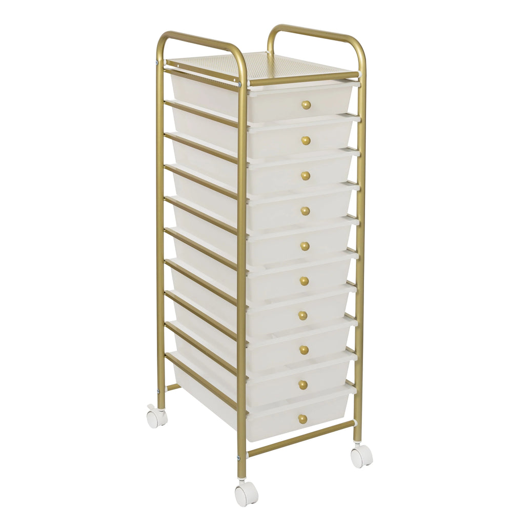 Honey-Can-Do 10-Drawer Rolling Cart, Rainbow N1365