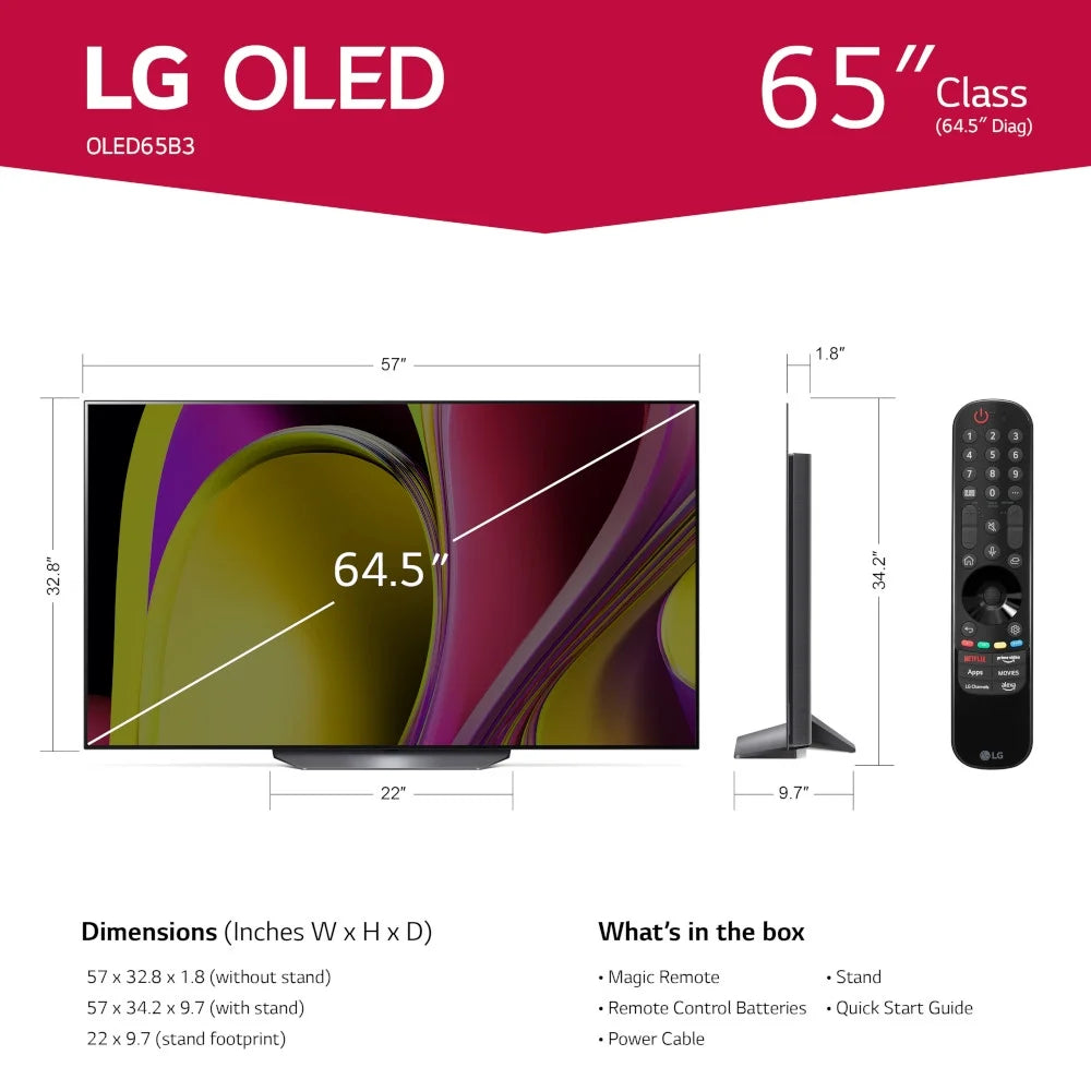 LG 65" OLED 4K UHD Smart TV B3 Series F14267
