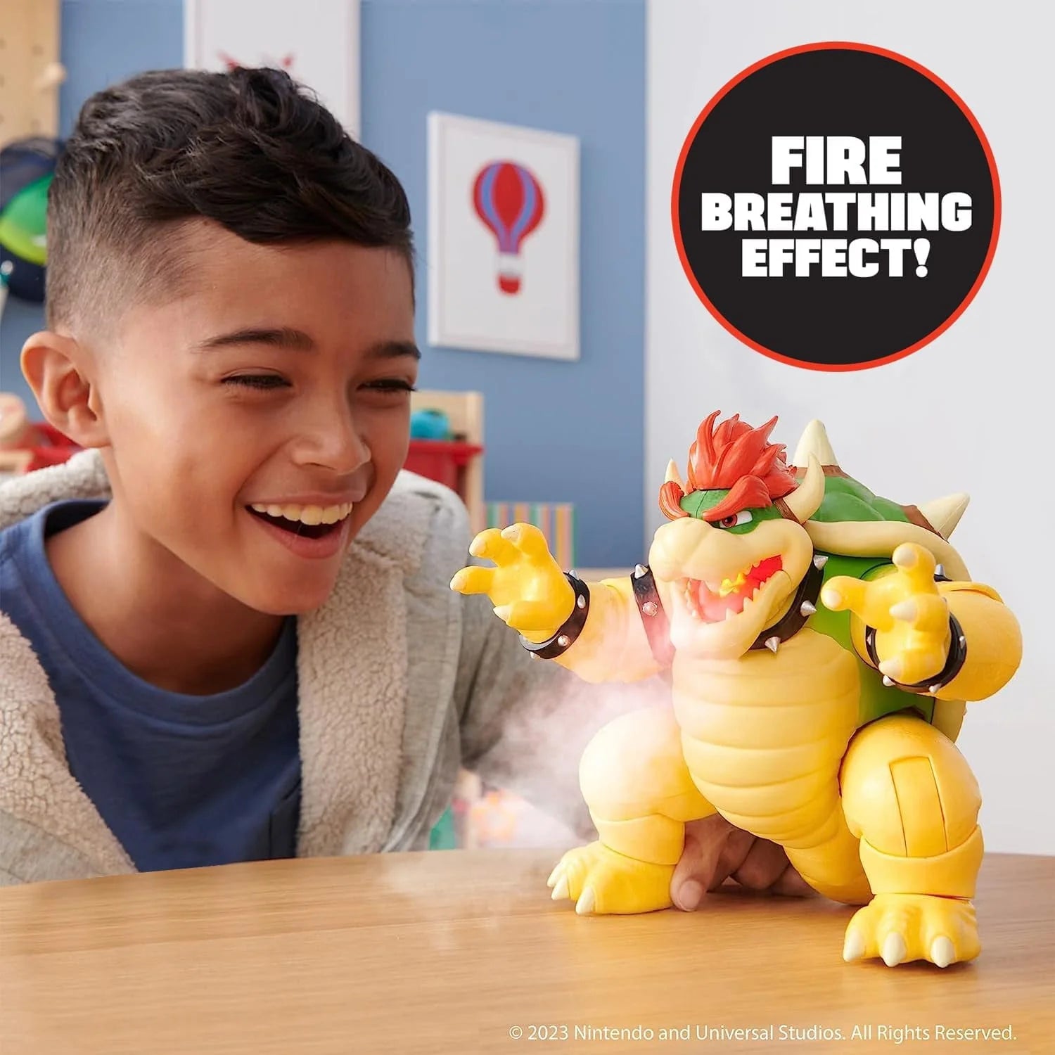 The Super Mario Bros. Movie 7 inch Bowser Action Figure with Fire Breathing Effects T6467