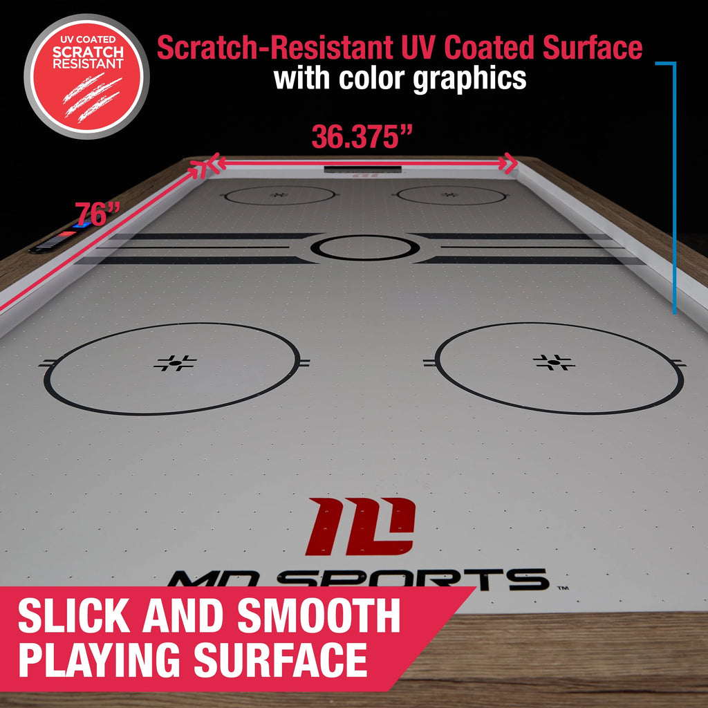 MD Sports 7ft Hinsdale Air Hockey Table with Pusher and Puck V85860