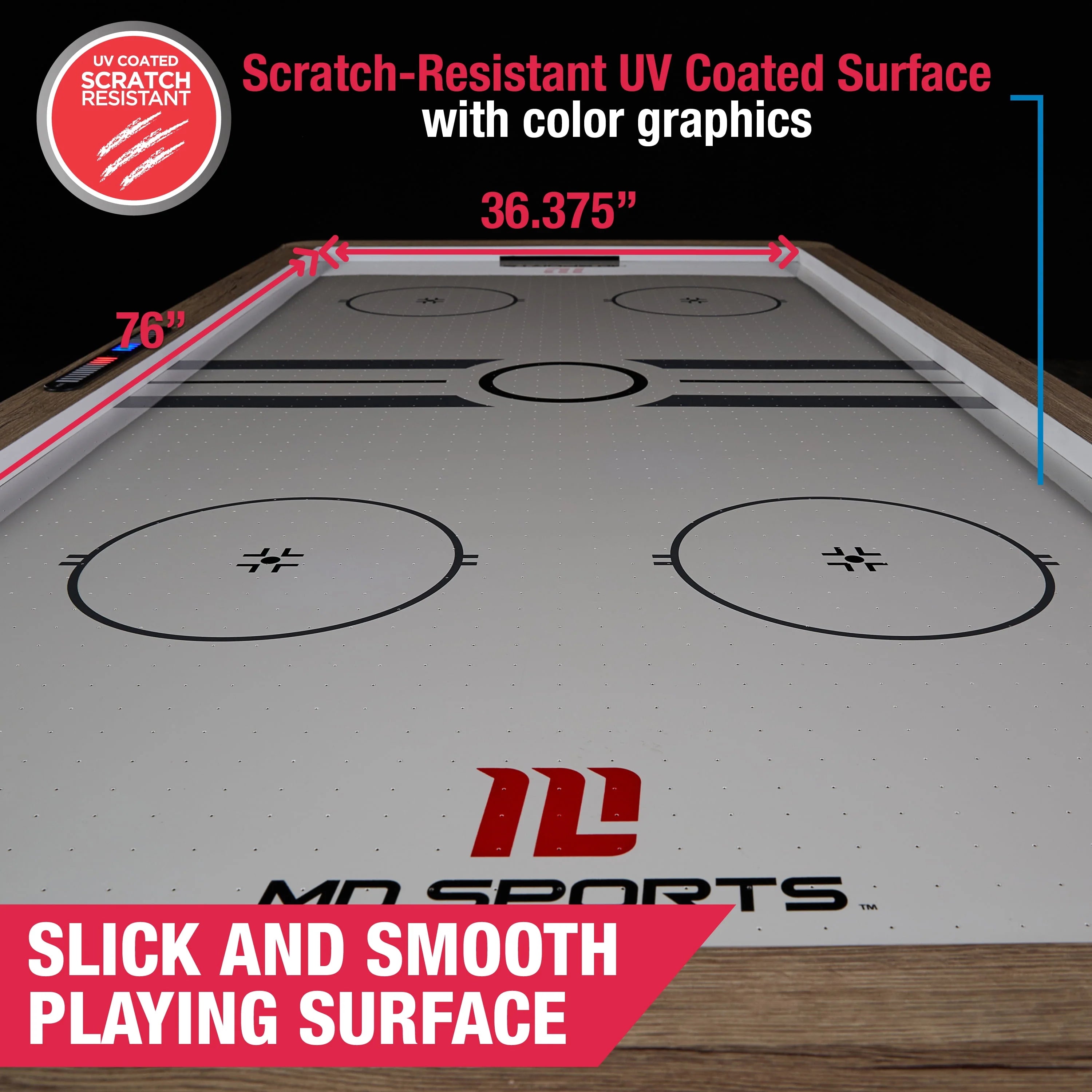 MD Sports 7ft Hinsdale Air Hockey Table with Pusher and Puck V85860