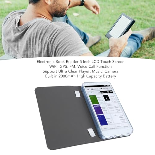 5 Inch Color LCD Touchscreen E Reader, Android 5.1, WiFi, 1GB RAM + 8GB Storage H90436