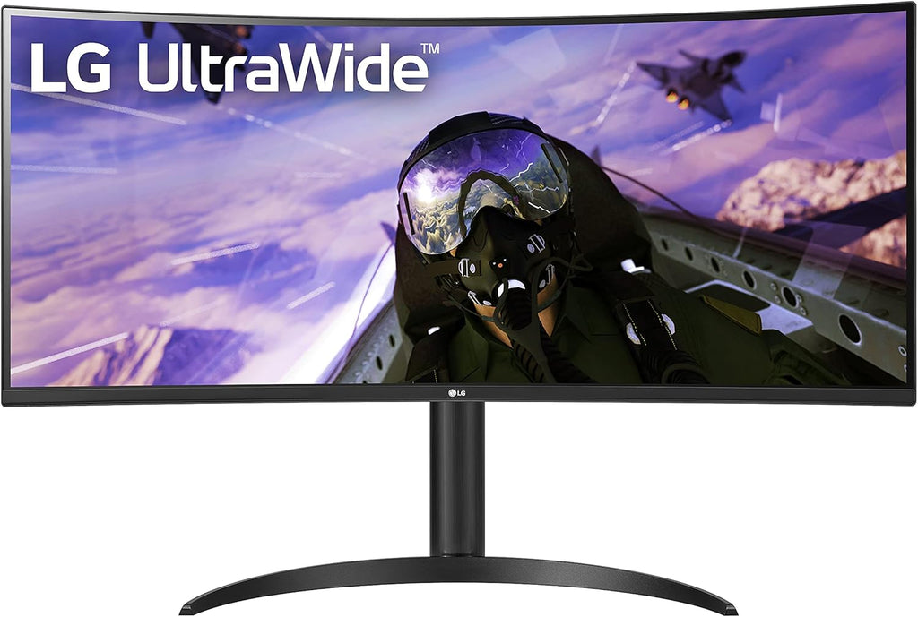LG 34WP65C-B 34-Inch 21:9 Curved UltraWide QHD (3440x1440) VA Display with sRGB 99% Color Gamut and HDR 10 and 3-Side Virtually Borderless Display with Tilt/Height Adjustable Stand -Black