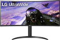 LG 34WP65C-B 34-Inch 21:9 Curved UltraWide QHD (3440x1440) VA Display with sRGB 99% Color Gamut and HDR 10 and 3-Side Virtually Borderless Display with Tilt/Height Adjustable Stand -Black
