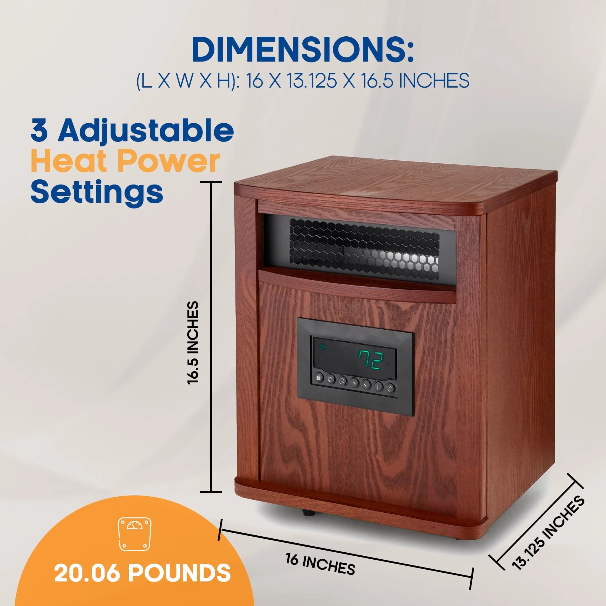 LifeSmart LifePro 6 Element 1500W Infrared Quartz Heater M4657