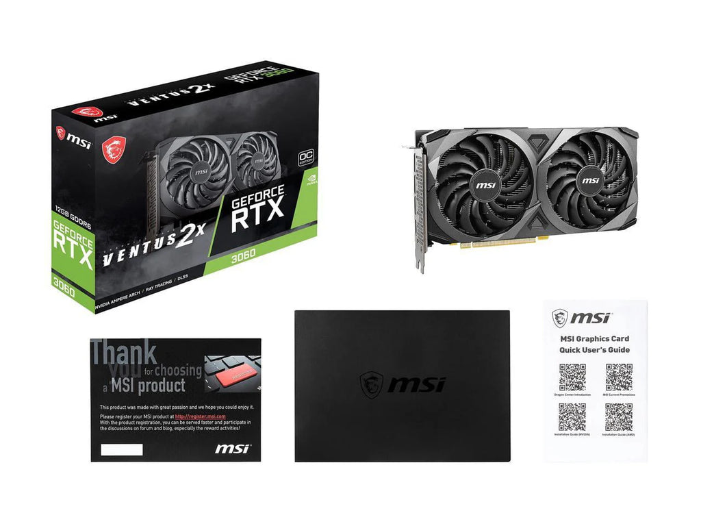 MSI NVIDIA GeForce RTX 3060 Graphic Card 12GB GDDR6 J204