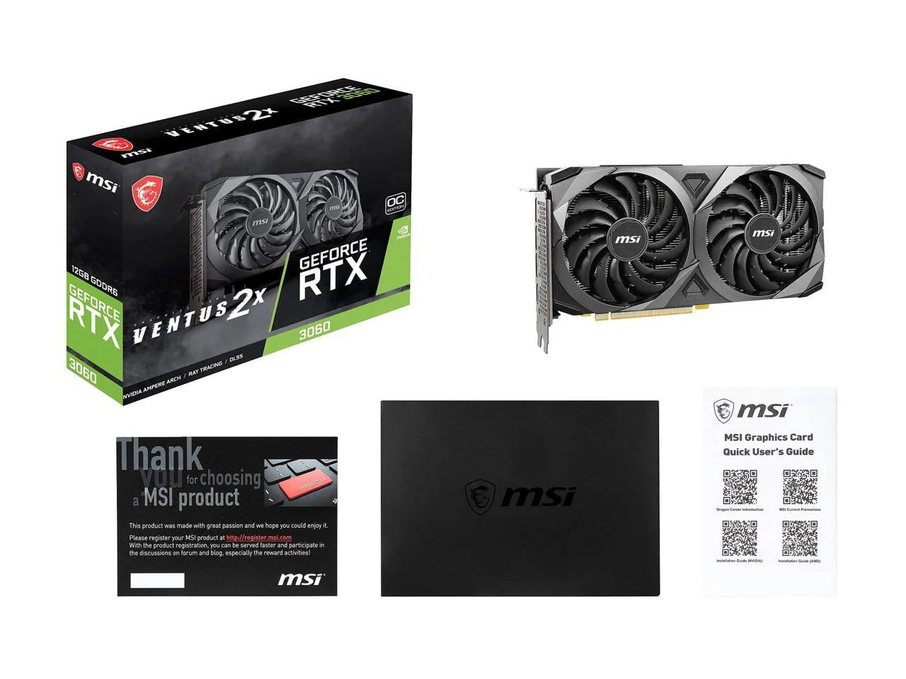 MSI NVIDIA GeForce RTX 3060 Graphic Card 12GB GDDR6 J204