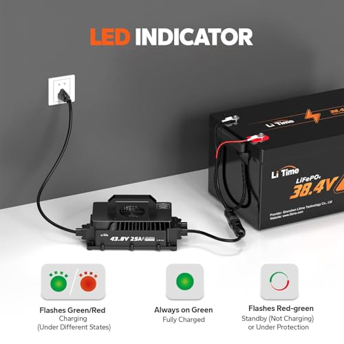 LiTime 36V 50Ah LiFePO4 Trolling Motor Battery with Charger L15186