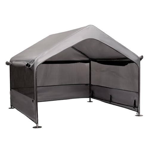 Summertrail Extra Large Dog House Outdoor Tent with Breathable Mesh Windows, Gray U95297