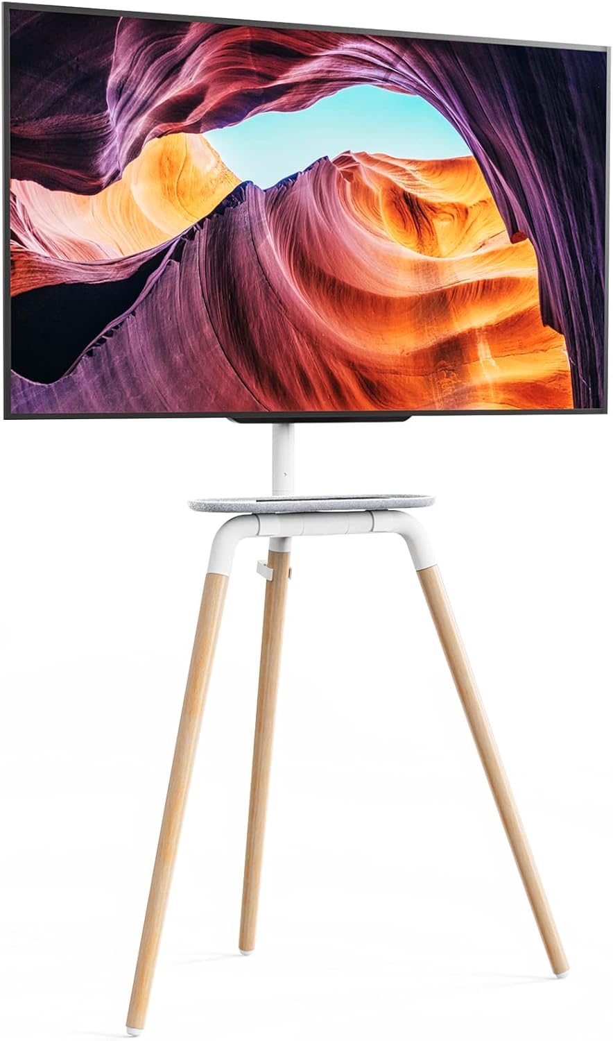 PUTORSEN Portable TV Floor Stand for 45-65 Inch LED LCD Screens, White N31149
