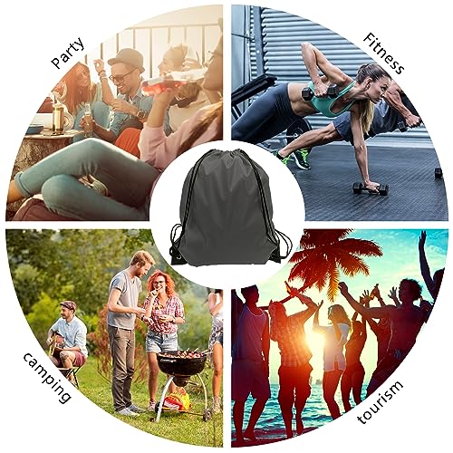 GoodtoU 40 Pack Drawstring Backpacks Waterproof Nylon Cinch Bags for School Gym N792
