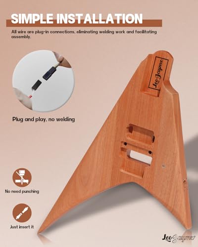 Leo Jaymz DIY Single Cut Electric Guitar Kit Mahogany Rosewood B148