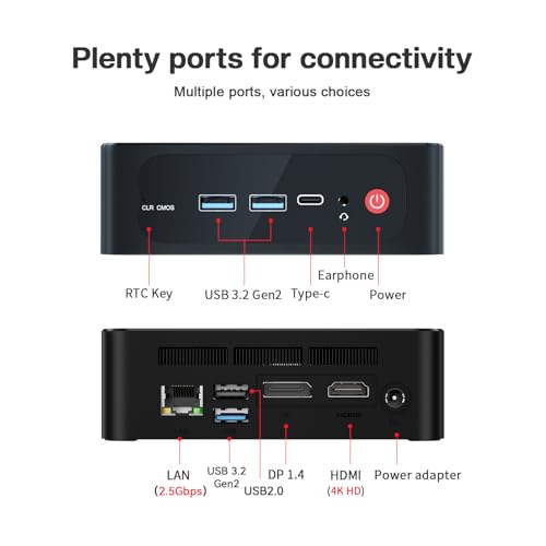 Beelink SER5 Mini PC AMD Ryzen 5 5500U 32GB DDR4 500GB NVMe SSD H29671