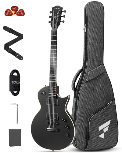 FLP350 Electric Guitar 39" Solid Body with Dual Humbuckers, Black H9059