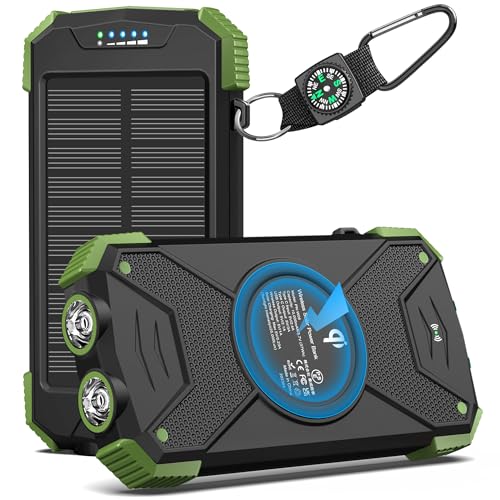 BLAVOR Solar Charger Power Bank 10,000mAh, Wireless, 20W USB-C S38060