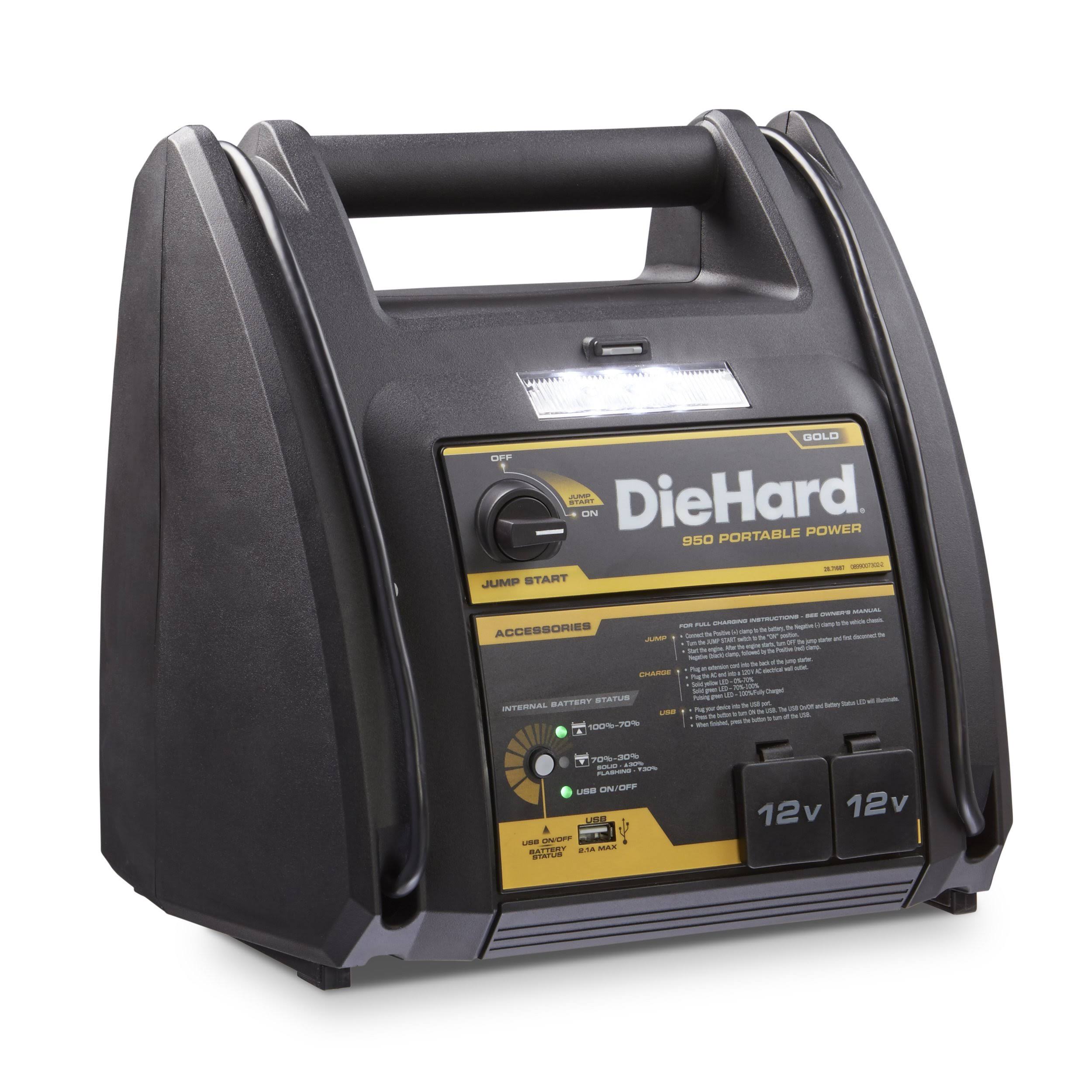 Diehard 71687 Gold Portable Power 950 Peak Amp 12V Jump Starter R573