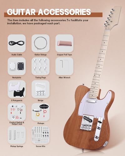 Leo Jaymz DIY Single Cut Electric Guitar Kit Mahogany Rosewood B148