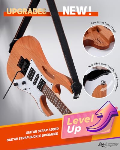 Leo Jaymz DIY Single Cut Electric Guitar Kit Mahogany Rosewood B148