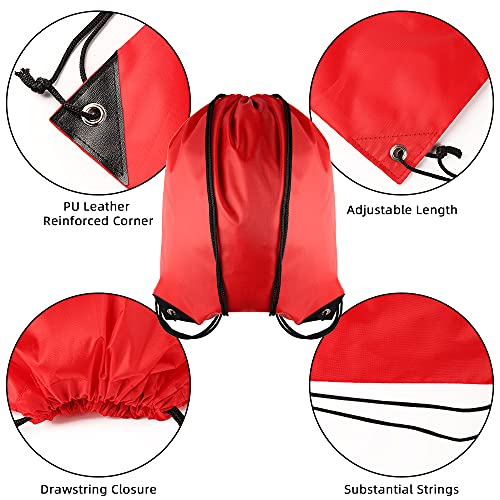 GoodtoU 40 Pack Drawstring Backpacks Waterproof Nylon Cinch Bags for School Gym N792
