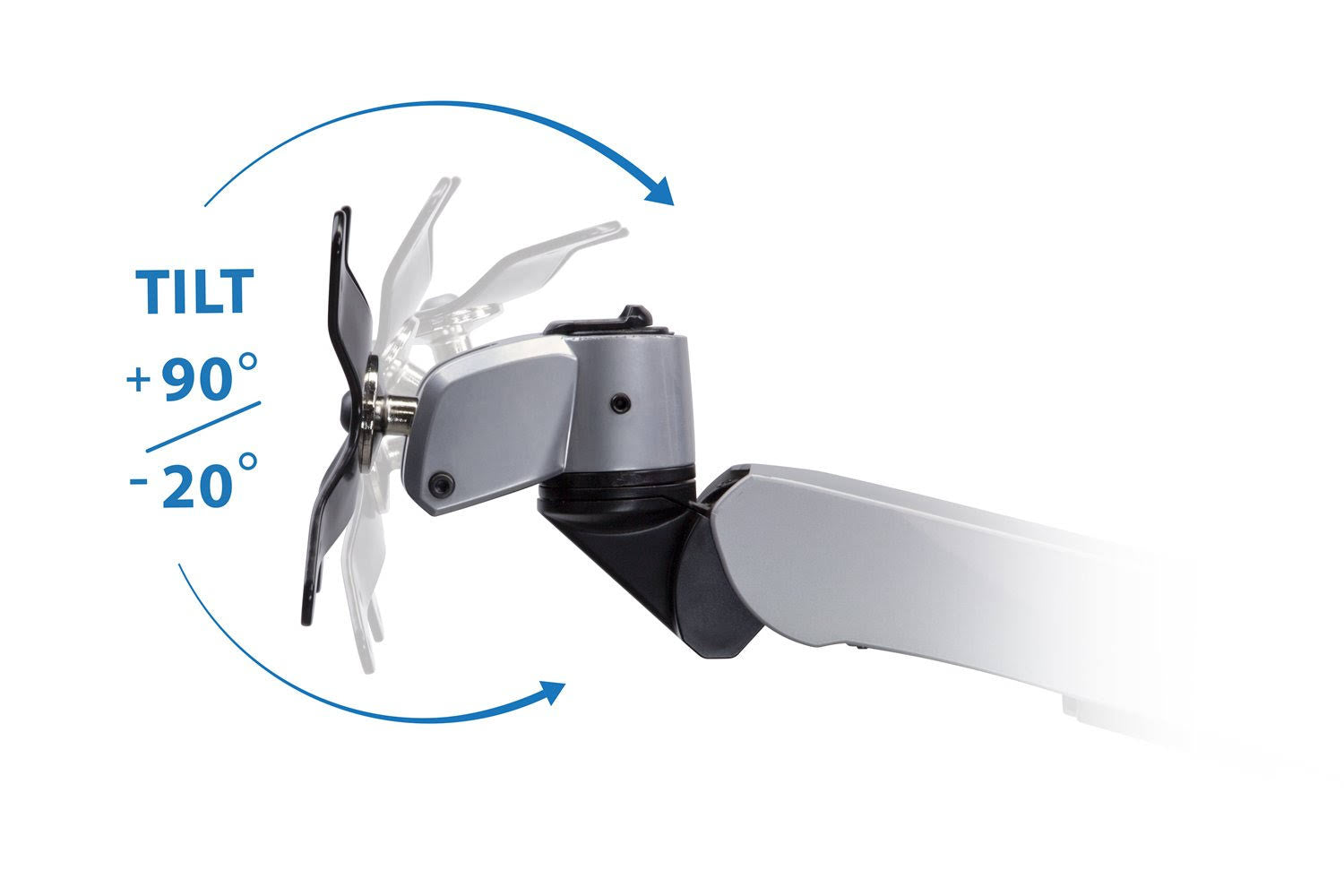 Mount-It Single LCD Monitor Desk Mount, Height Adjustable, Silver Q5530
