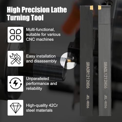Indexable Lathe Turning Tool 21Pcs Kit 3/8'' 10mm Shank with Carbide Inserts Z5376