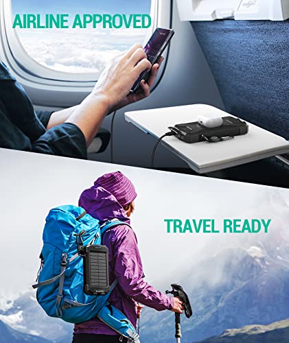 BLAVOR Solar Charger Power Bank 10,000mAh, Wireless, 20W USB-C S38060