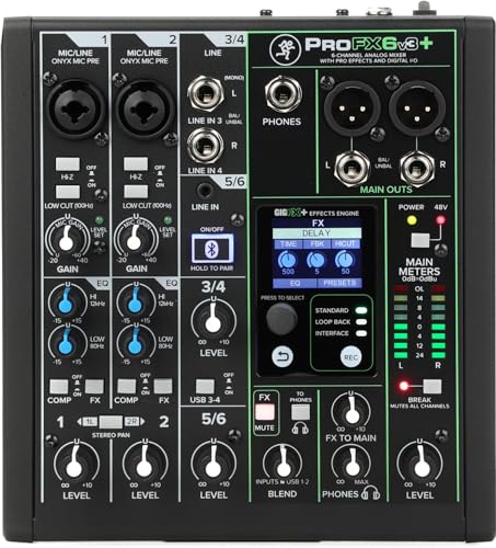 Mackie ProFX10 Go 10-channel Battery-powered Mixer with USB and Effects V810787