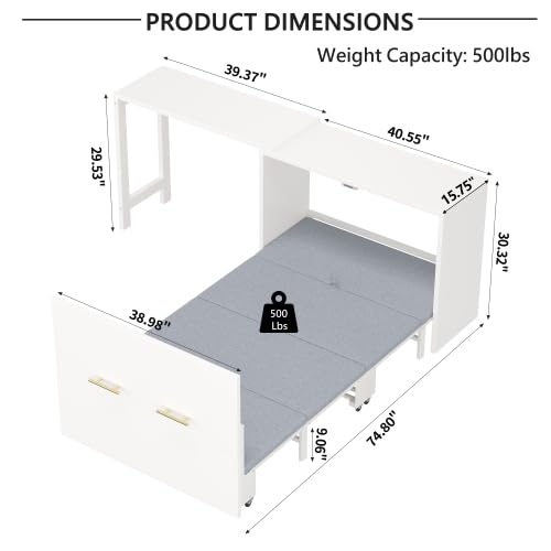 Ball & Cast Queen Murphy Bed Wall Chest with USB and Storage X29201