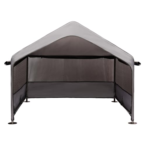 Summertrail Extra Large Dog House Outdoor Tent with Breathable Mesh Windows, Gray U95297
