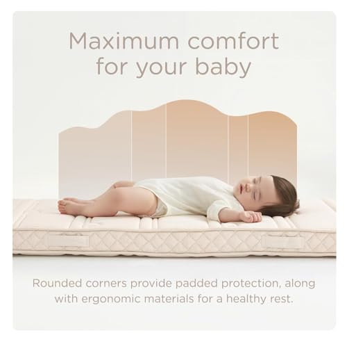 Organic Breathable Crib Mattress for Baby & Toddler, 4" Firm, Removable Washable Cover E9716