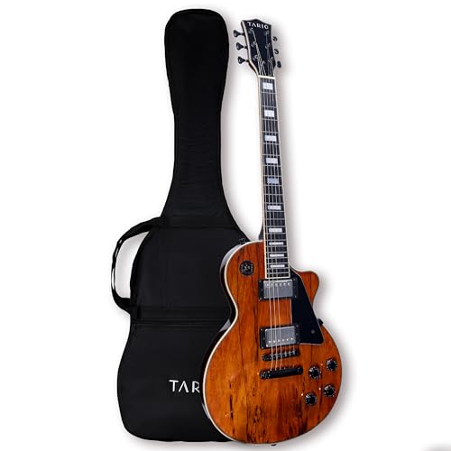 TARIO Electric Guitar Semi Hollowbody Quilted Maple Top with Bag K35033