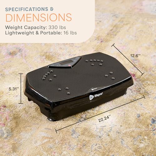 Lifepro Vibration Plate Exercise Machine with Magnetic Acupoints for Full Body Fitness A59153