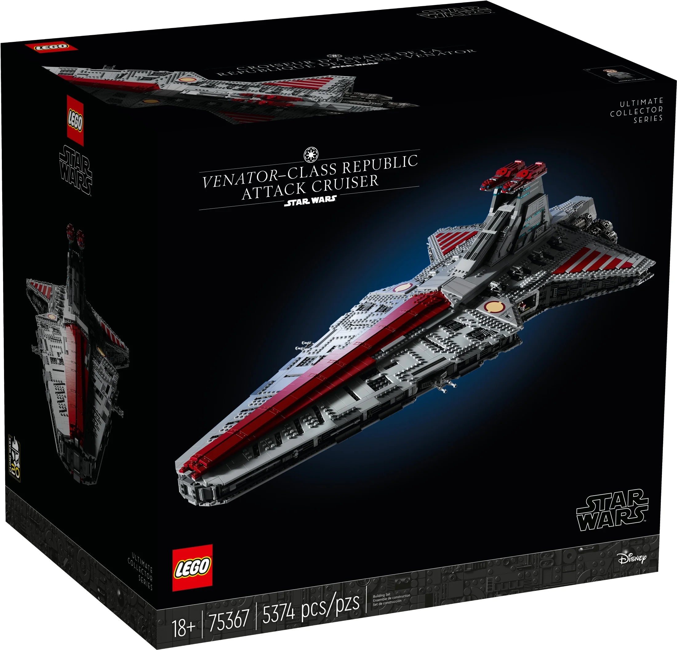 LEGO Star Wars Venator-Class Republic Attack Cruiser Building Set for Adults, 75367 F8395